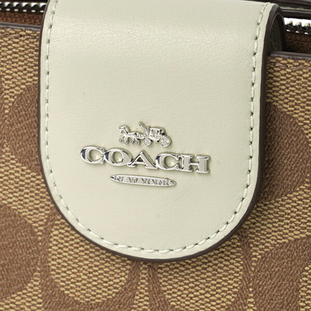 Coach Signature Color Block Long Wallet Brown - image 7
